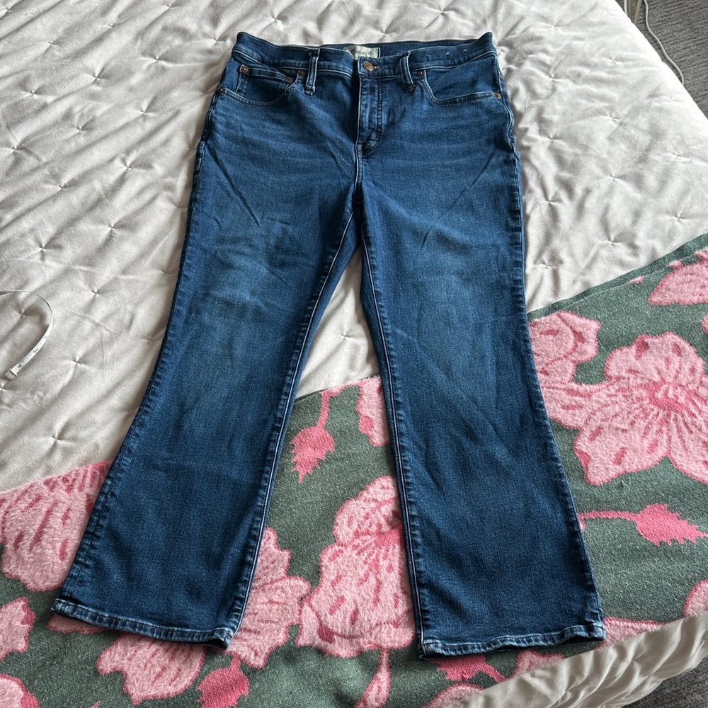 Madewell Dark Blue Kick Flare Jeans